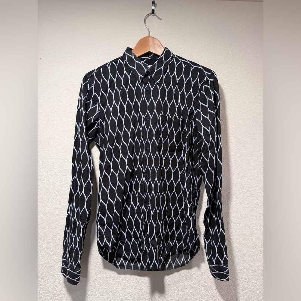 KENZO Slim Cut Patterned Button Up